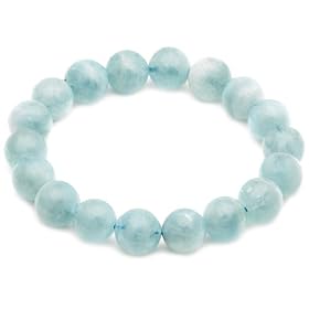 Buy 11mm Round Aquamarine Beaded Bracelet, 7.5 by Amazon.com Collection