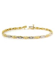 Natural 0.03 ctw Diamond Bracelet 10K Yellow Gold