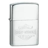 Harley Davidson Zippo. Brushed Chrome, HD Bar & Shield / ZI200HDH199