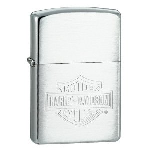 Harley Davidson Zippo. Brushed Chrome, HD Bar & Shield / ZI200HDH199