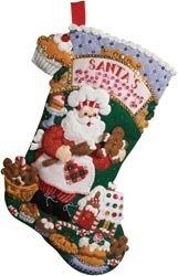 Santas Sweet Shop Stocking Felt Applique Kit