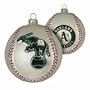 Oakland Athletics 3 1/4" MLB Glass Baseball Ornament (Set of 2)