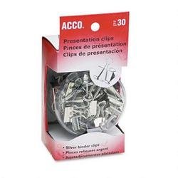 Presentation Binder Clips, Assorted Sizes, Silver + Gold Finishes, 30/Box ACC71138