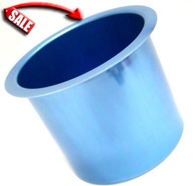 10 Blue Aluminum Poker Table Cup & Bottle Drink Holders for Drop in Poker Tables