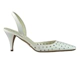 Prada Women's White Patent Star Cut Out Heels Shoes