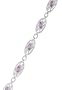 Boma Sterling Silver Marquis Cut Amethyst Filigree Bracelet