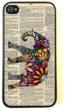 EVERMARKET(TM) Protective Hard Case for iPhone 4/4S - Elephant on Dictionary (BLACK)