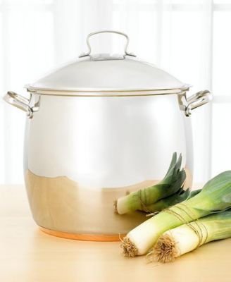 tools of the trade belgique copper-bottom covered stock pot, 16 qt.