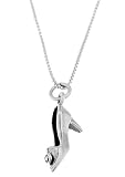 312wOT8APgL. SL160  Sterling Silver Rose Pump Shoe Necklace  3d
