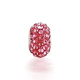 Bling Jewelry 925 Sterling Silver Barbie Pink Swarovski Crystal Bead Pandora Chamilia Charm