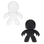 Mighty Muggs Blank Black - Blank White Customizable Figures - Create Your Own