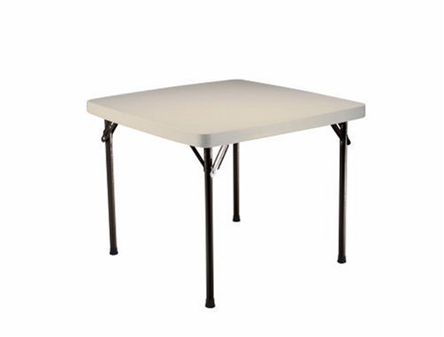 Lifetime, Card Table, 37 Square Molded Top, Almond color finish