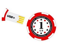 : Dane-Elec Poker Mate - USB flash drive - 1 GB - USB - red