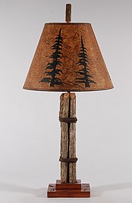 Leather Wrapped Twigs Table Lamp