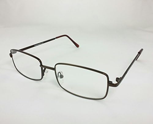 ICU Eyewear Dr. Dean Edell +2.50 Magnification Rectangle Reading Glasses (11124856 Brown Metal)