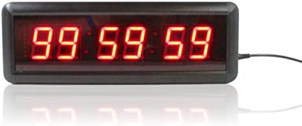 Count Up Timer 6-Digit Gym Clock w/Remote (11"x4"x1.5")