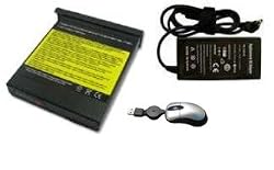 Replacement Battery and Dell 20 Volts 90 Watts AC Power Adapter Compatible with Dell D7000, Inspiron 7000 D266GT, Inspiron 7000 D300LT, Inspiron 7000 Series and 7500 Series, OminBook 7100, OmniBook 7150, Pionex TS30I, Quantex i1410, Quintek i1401, Sceptre SoundX S5500T, 2523T, 2941E, 312-0508, 6171R, 7491, 8649R, 8823E, 9943E, BAT-2523T, IM-M150171-FR, IM-M150171-GB, BAT-30IL, F1450-80002, F1450-80004, F1450A ( 12 Cells, 6600 Mah ) - Includes Mini Optical Mouse with Retractable USB cord