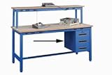 3 Utility Drawer Pedestal For 30 Inch Wide Tech Bench Blue
