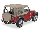 Bestop Replace A Top -51121-33- Color: Dark Tan/ incl. Half Door Skins / Clear Windows / Fits: 97-02 Jeep Wrangler TJ