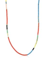 M.Cohen Hand made Designs African Glass Navajo Linked Multi Colored Necklace