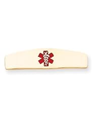 14k Gold Medical Jewelry ID Plate