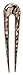 France Luxe Long Tooth Chignon Pin - Onyx
