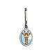 Graphics and More Giraffe in Sky - Safari Animal Antiqued Oval Charm Clothes Purse Luggage Backpack Zipper Pull