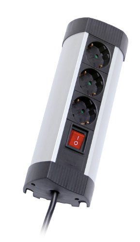 Vivanco EP 6DT ALU Professional Line Aluminium 3fach Tischsteckdosenleiste Preisvergleich