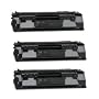 3-PACK HP 05A (CE505A) Compatible 2,300 Yield Black Toner Cartridge - HP LaserJet P2035, P2055