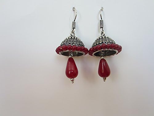 Indian Bollywood Oxidized Antique Dangle Vintage Style Earrings Jhumki