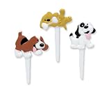 Puffy Puppy Dog Cupcake Picks - 12ct