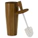 natural Bamboo bathroom decor TOILET BRUSH & Holder NEW