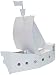 Image of Piratenschiff blanko weiß Wellpappe 50cm zum Basteln und Bemalen