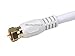 Monoprice 104057 RG6 Quad Shield CL2 Coaxial Cable with F Type Connector,White,3ft