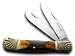 German BOKER TREE BRAND Trapper 1/300 Genuine Sambar Stag Handles Pocket Knife Knives