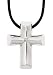 Ferroni Heart Cross Necklace With CZ 16