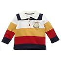 Junior J by Jasper Conran Navy block striped rugby polo