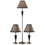 Set of 3 Hunley Bronze Floor and Table Lamps
