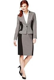 Notch Lapel Colour Block Peplum Jacket