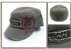 Gears of War Video Game Hat - Green Frayed Flex Fit Cadet Cap