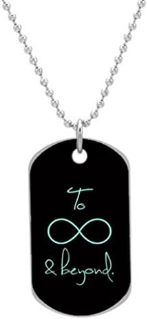 To Infinity And Beyond Customized Dog Tag Pet Tags Dogtag (One Side) Size:1.2X2X0.1 inches Necklace Charm Unique Gift