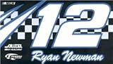  : Ryan Newman #12 Car Flag w Wall Brackett Set Of 2