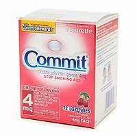 Commit Nicotine Polacrilex Lozenge, 4mg, Cherry 72 ea