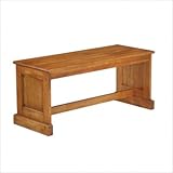 Home Styles Rectangular Kitchen Dining Nook Bench in Distressed Oak Finish