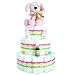 "Mama & Me" Baby Girl 3-Tier Diaper Cake (2 Colors) (Pink Puppy)