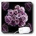 JaclinArt Garden Nature Florals Flowers Roses Bouquet Wedding - Pastel lilac purple rose bouquet on black background - Mouse Pads