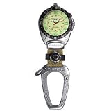 Big Face Clip, Cream EL Military Dial, Silver Case, Compass by Dakota Watches