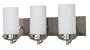 Nuvo Lighting 60/496 Polaris Vanity Light with White Opal Glass, Brushed Nickel, 3-Light