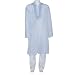 Casual Dress Men Cotton Clothing Embroidered Kurta Pajama Long Sleeve Size L (chgkp043)