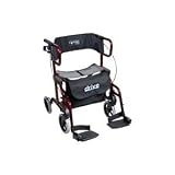 Drive Diamond Walker Transport Chair - Red - 745745R